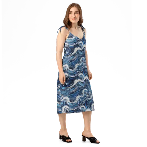 Tidal Marble on a Slip Dress