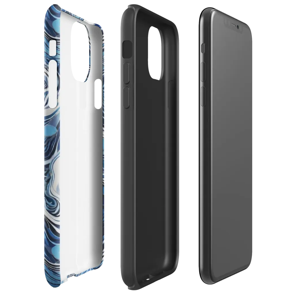 Tidal Marble on Tough Case for iPhone® — Right