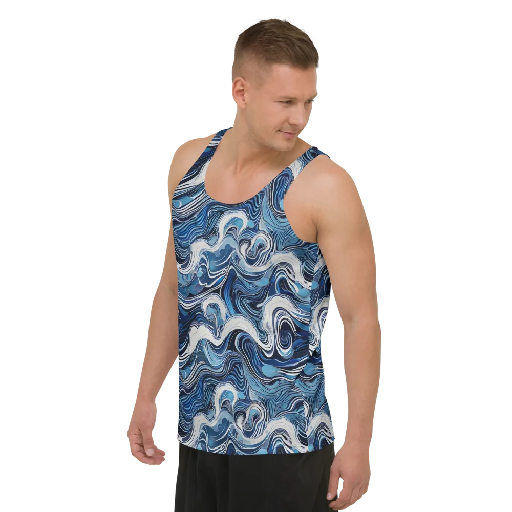 Tidal Marble on Men's Tank Top — Left Front