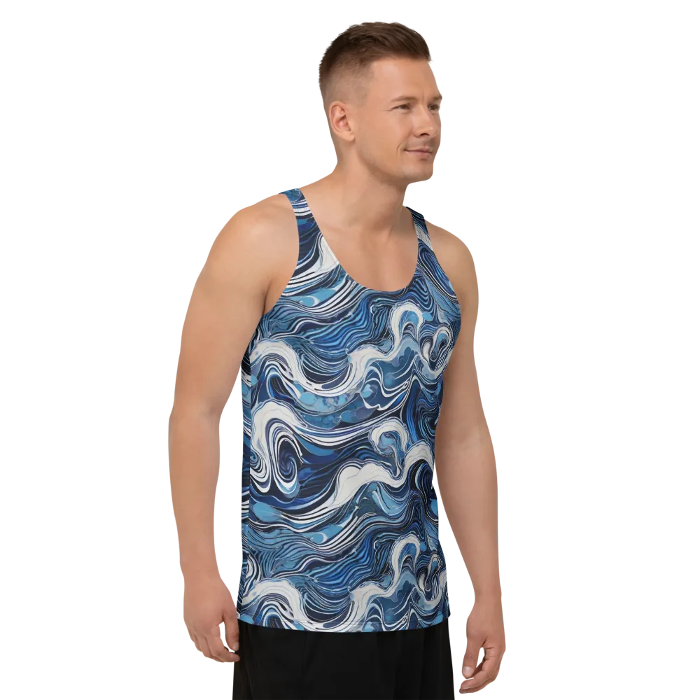 Tidal Marble on Men's Tank Top — Right Front