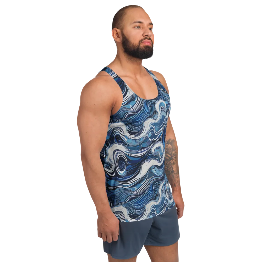 Tidal Marble on Men's Tank Top — Right Front