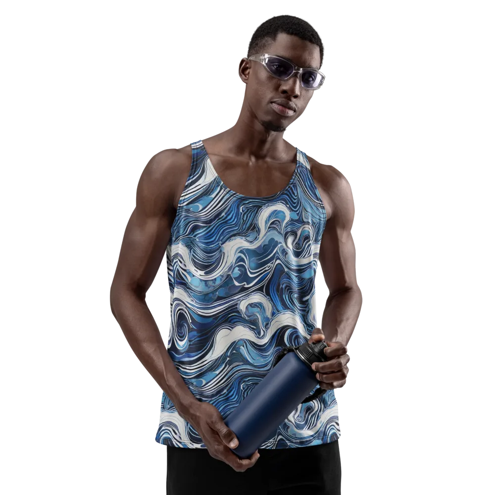 Tidal Marble on Men's Tank Top — Front