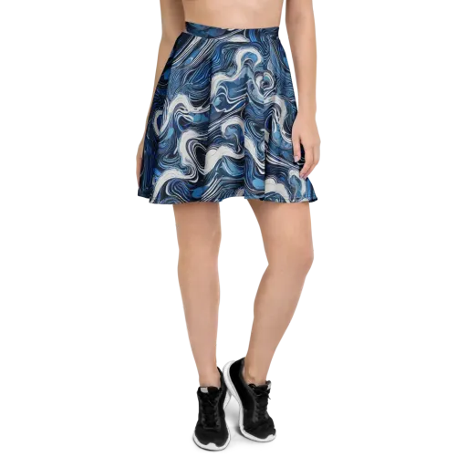 Tidal Marble on a Skater Skirt