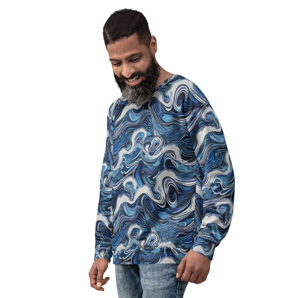 Tidal Marble on Sweatshirt — Left Front
