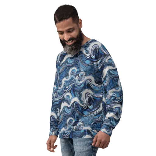 Tidal Marble on a Sweatshirt