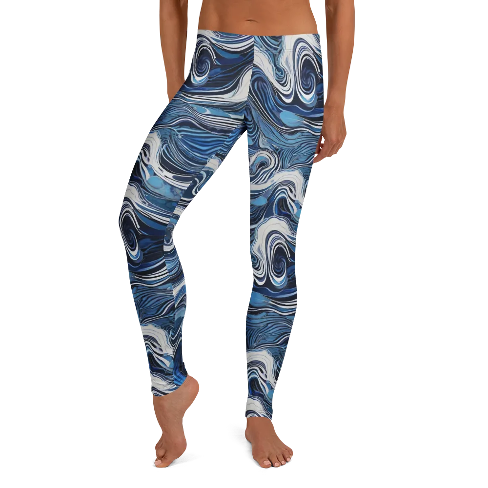 Tidal Marble on Leggings — Front