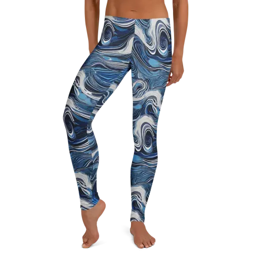 Tidal Marble on a Leggings