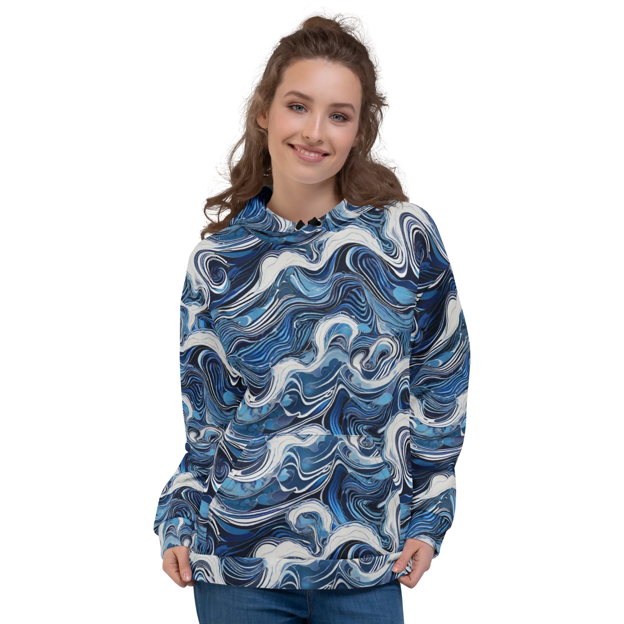Tidal Marble on Hoodie — Front