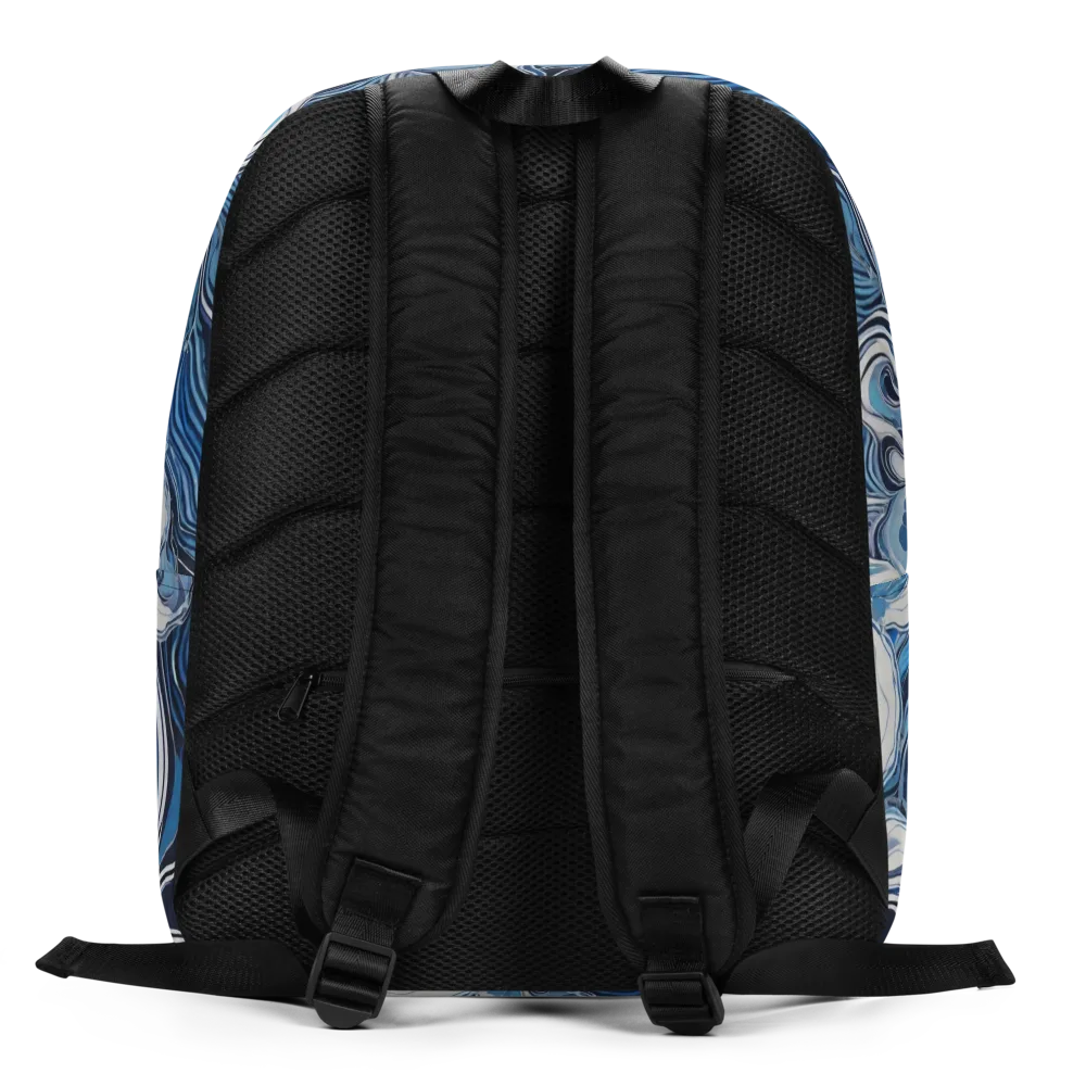Tidal Marble on Minimalist Backpack — Back