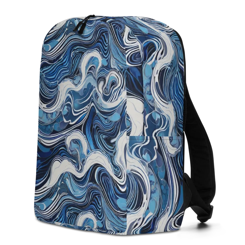 Tidal Marble on Minimalist Backpack — Left