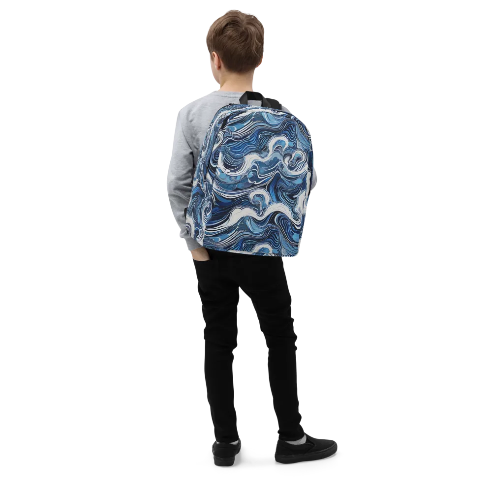 Tidal Marble on Minimalist Backpack — Right Front