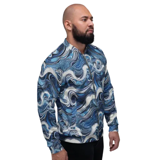 Tidal Marble on a Bomber Jacket