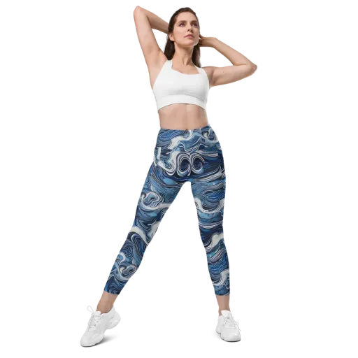 Tidal Marble on a Leggings with Pockets