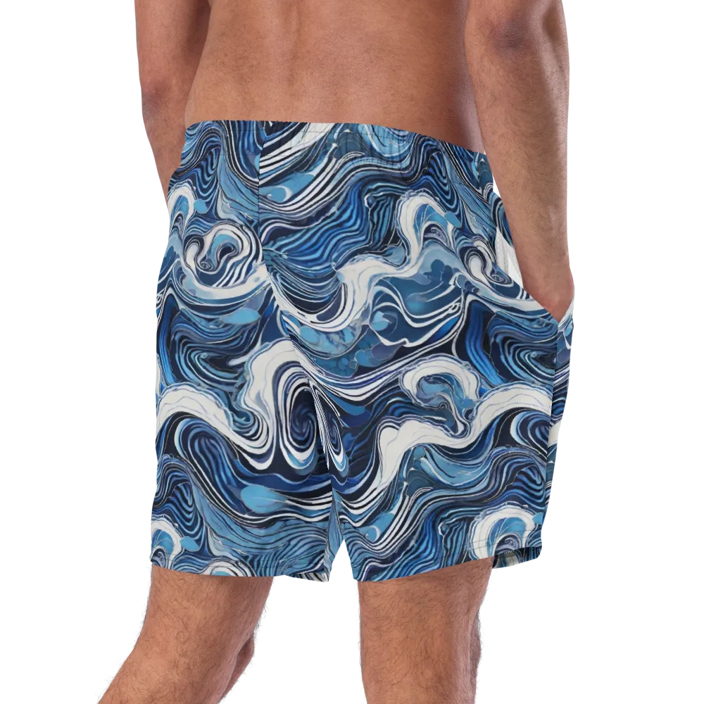 Tidal Marble on Swim Trunks — Right Back