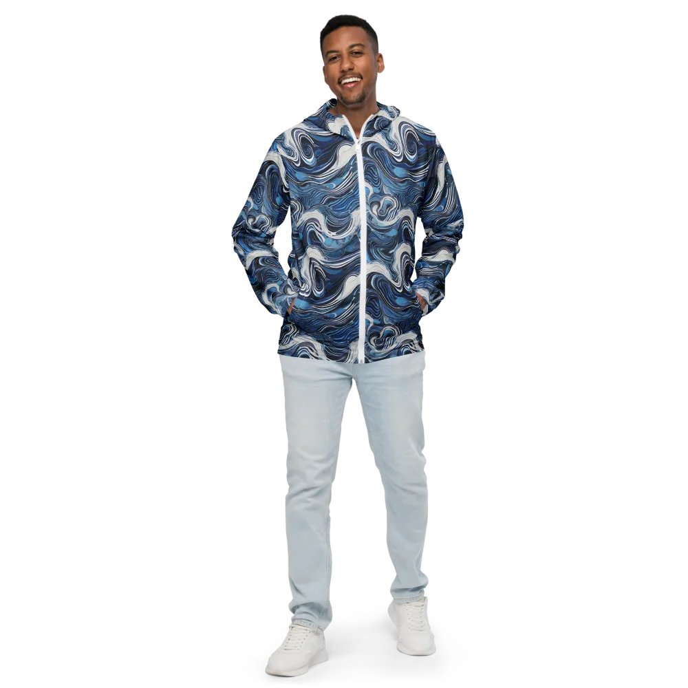 Tidal Marble on Men's Windbreaker — Front