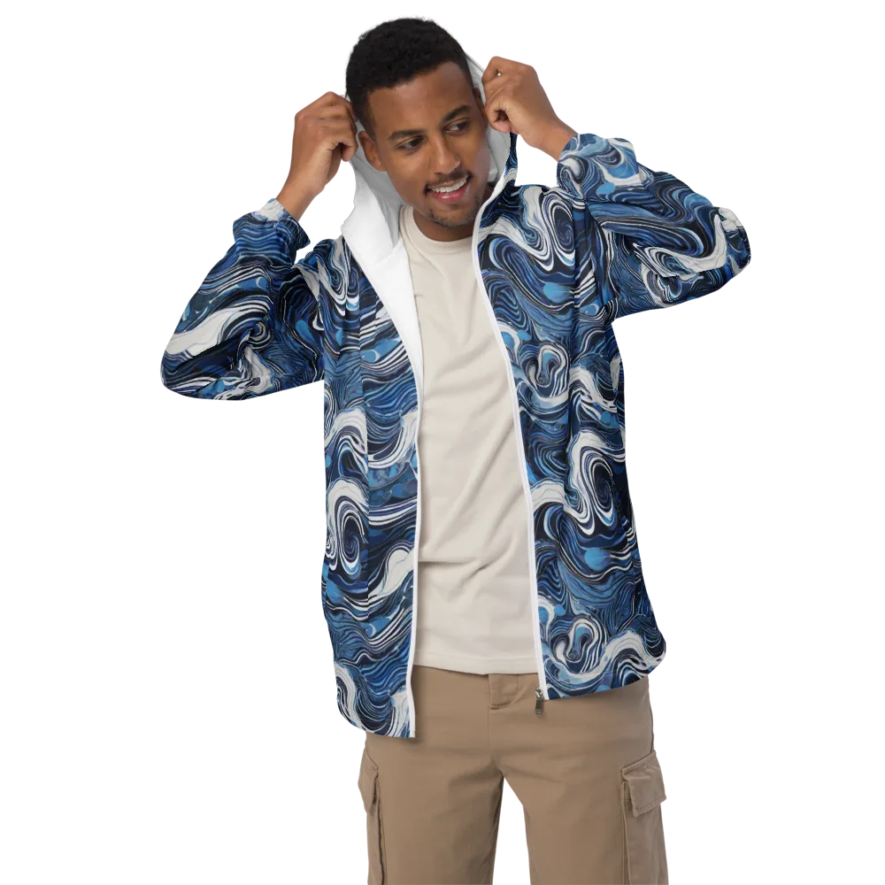 Tidal Marble on Men's Windbreaker — Front