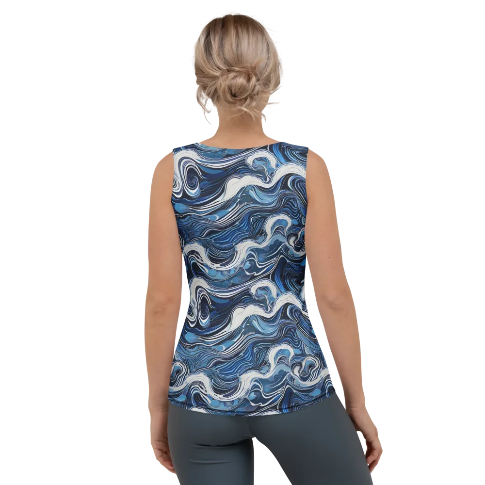 Tidal Marble on Women's Tank Top — Back