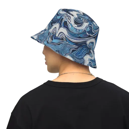 Tidal Marble on a Reversible Bucket Hat