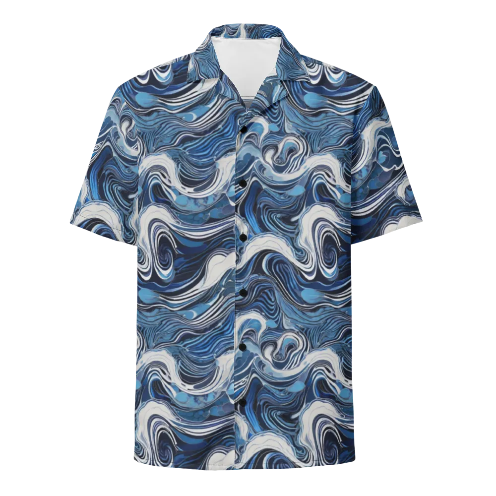 Tidal Marble on Button Shirt — Front