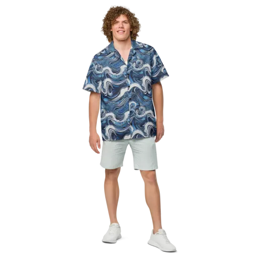 Tidal Marble on a Button Shirt