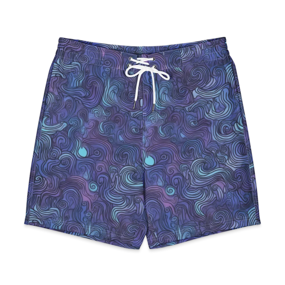 Blue Hour Waves on Men's Board Shorts — Front