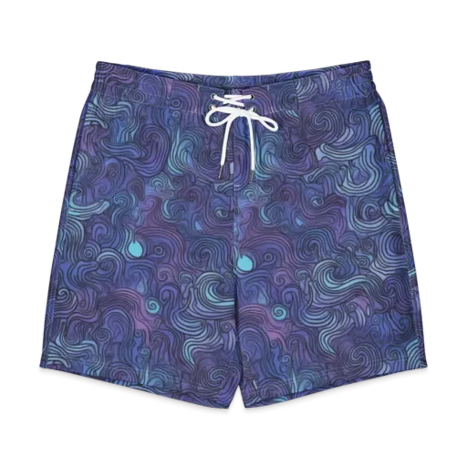 Blue Hour Waves on a Men's Board Shorts