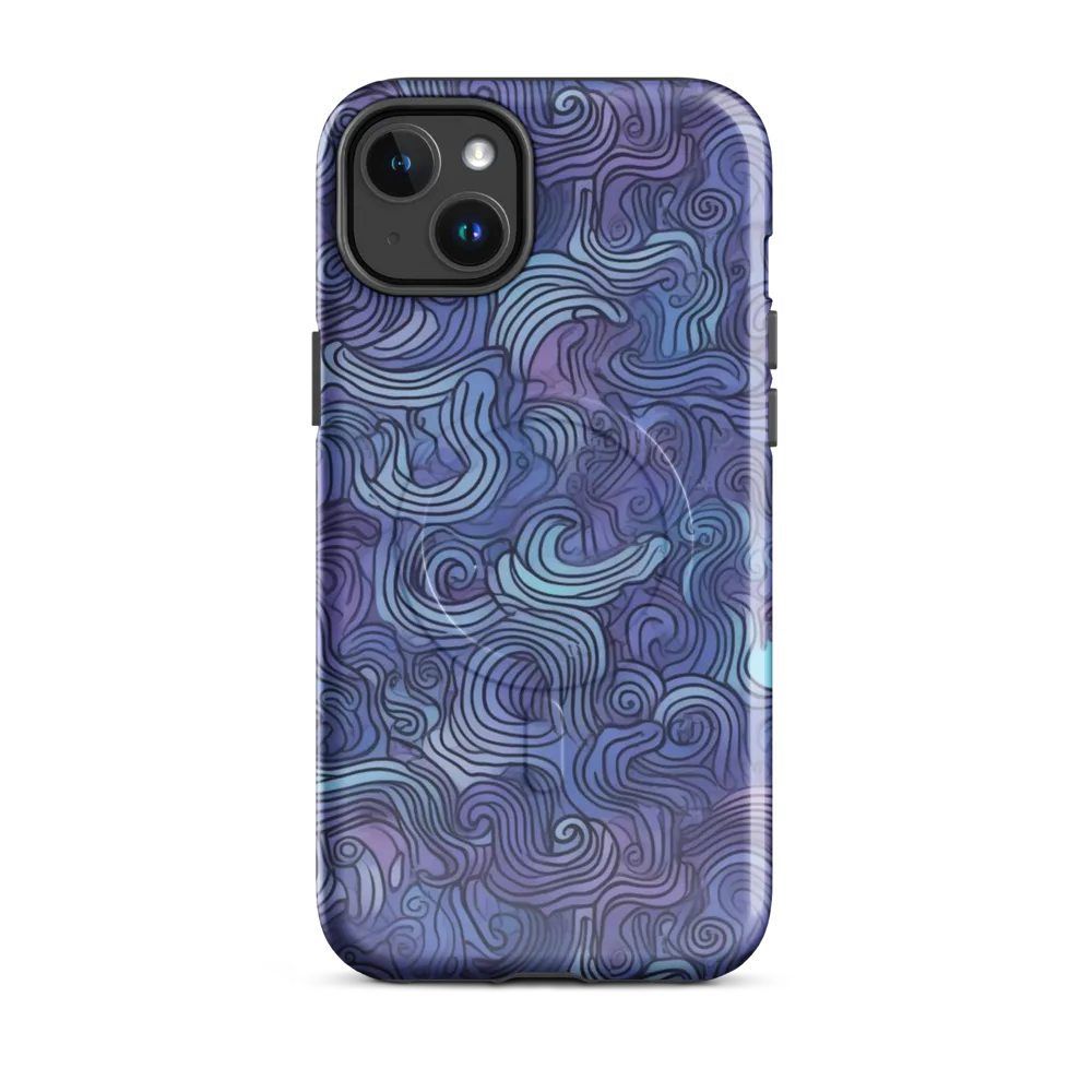 Blue Hour Waves on MagSafe Tough Case for iPhone® — Front