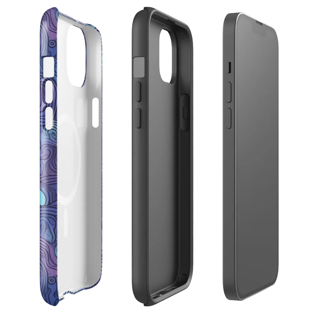 Blue Hour Waves on MagSafe Tough Case for iPhone® — Front