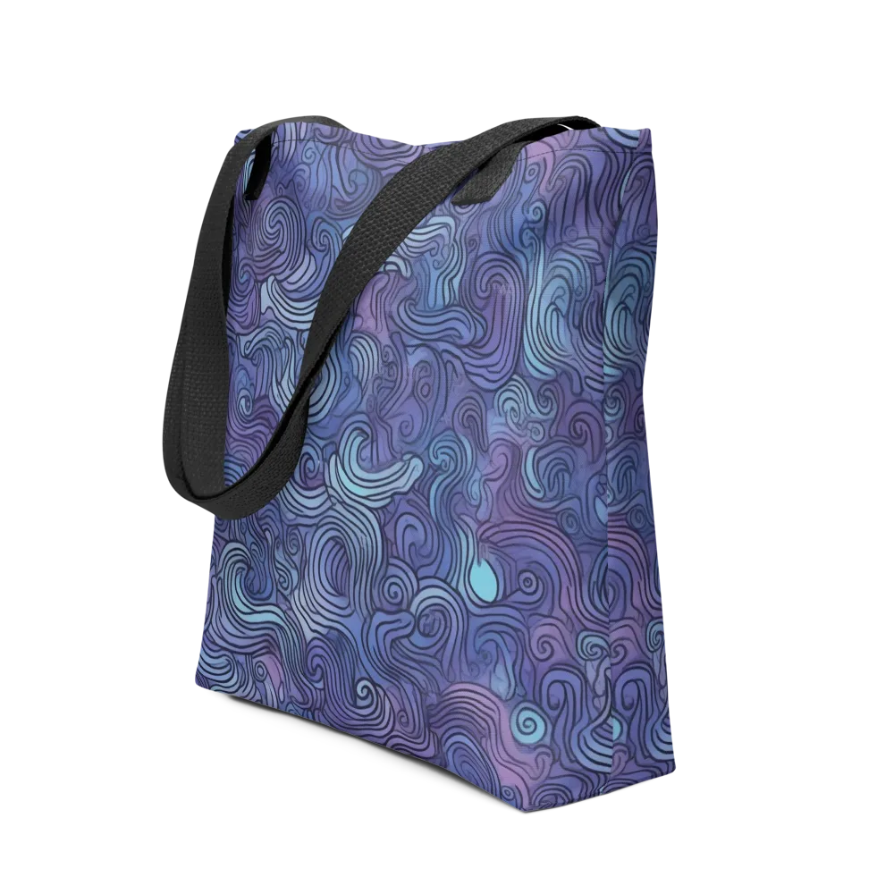 Blue Hour Waves on Tote Bag — Front
