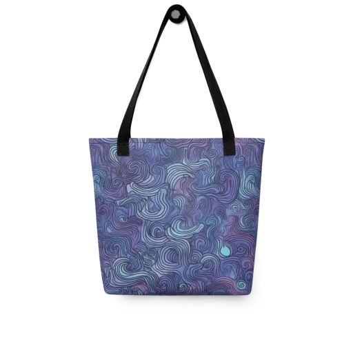Blue Hour Waves on a Tote Bag