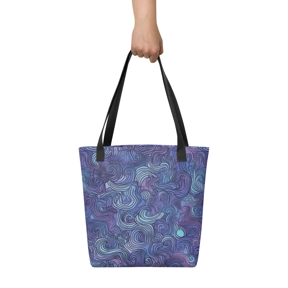 Blue Hour Waves on Tote Bag — Front