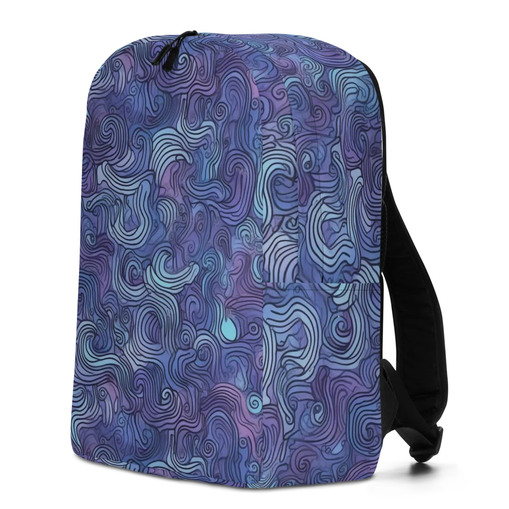Blue Hour Waves on Minimalist Backpack — Left