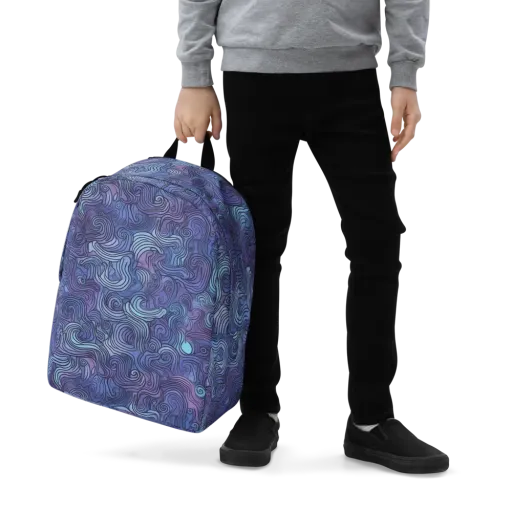 Blue Hour Waves on a Minimalist Backpack