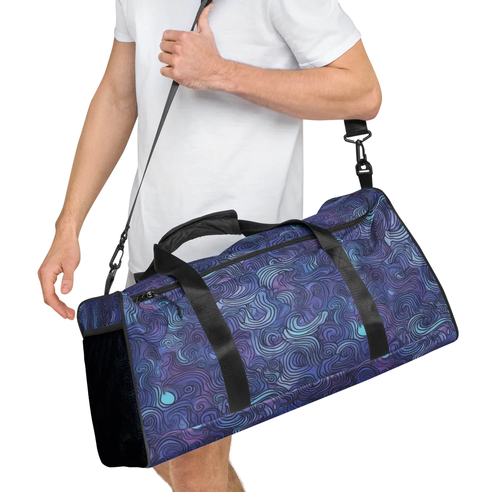 Blue Hour Waves on Duffle Bag — Right Front