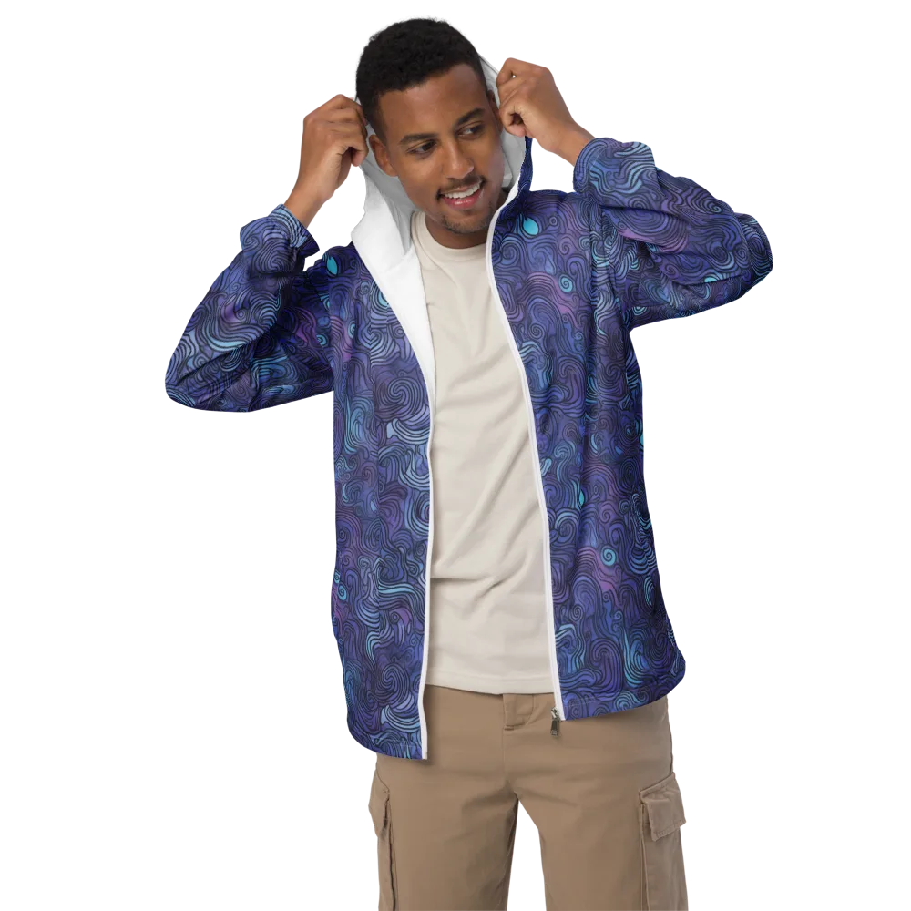 Blue Hour Waves on Men's Windbreaker — Front