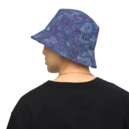Blue Hour Waves on a Reversible Bucket Hat