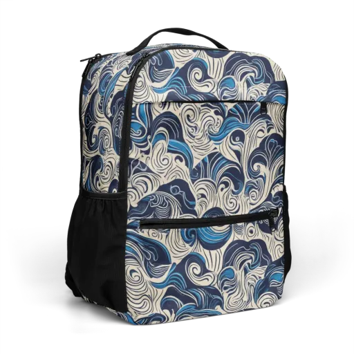 Indigo Tidal Bloom on a Utility Backpack