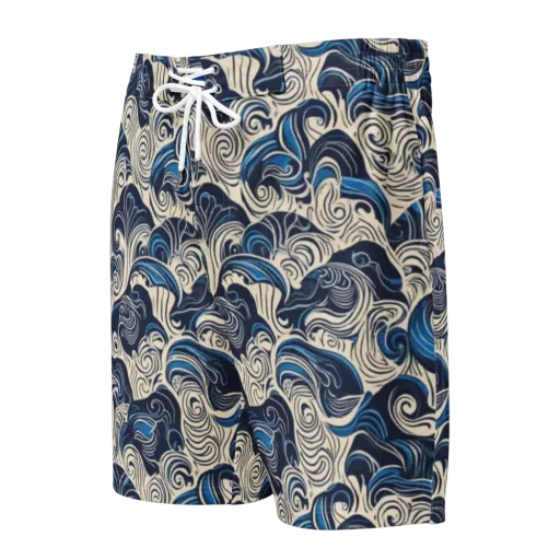 Indigo Tidal Bloom on a Men's Board Shorts
