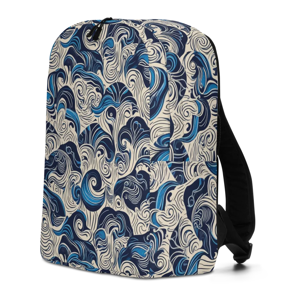 Indigo Tidal Bloom on Minimalist Backpack — Left