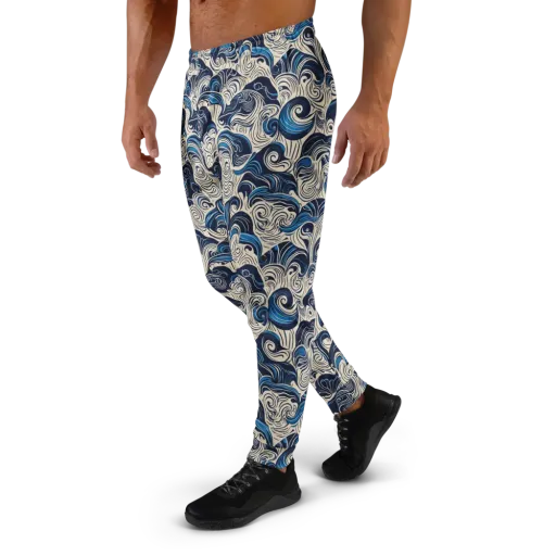Indigo Tidal Bloom on a Men's Joggers