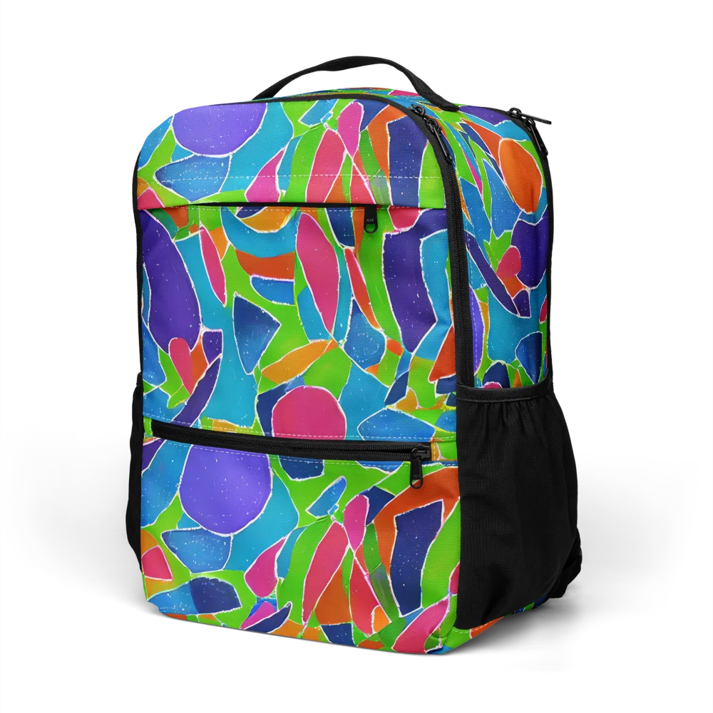 Vivid Fragments on Utility Backpack — Left Front