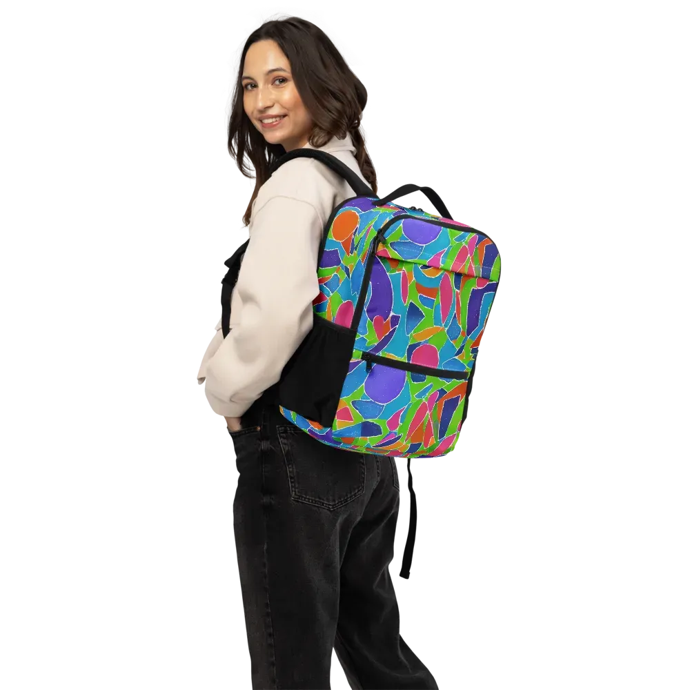 Vivid Fragments on Utility Backpack — Back