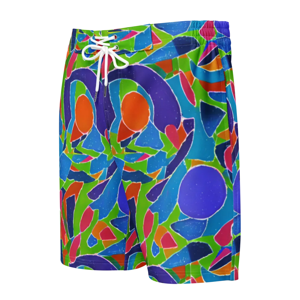 Vivid Fragments on Men's Board Shorts — Front