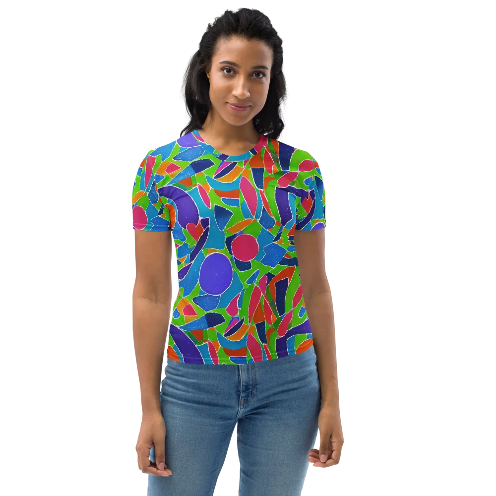 Vivid Fragments on Women's Crew Neck T-Shirt — Front