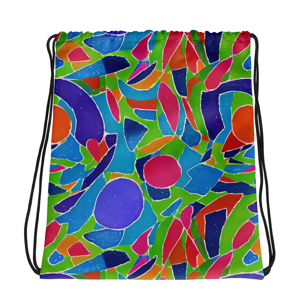 Vivid Fragments on Drawstring Bag — Photo