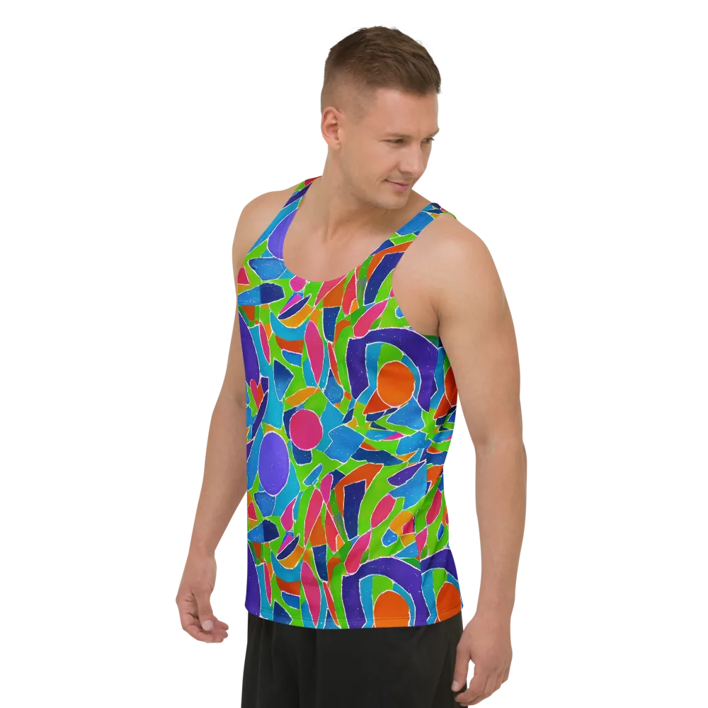 Vivid Fragments on Men's Tank Top — Left Front