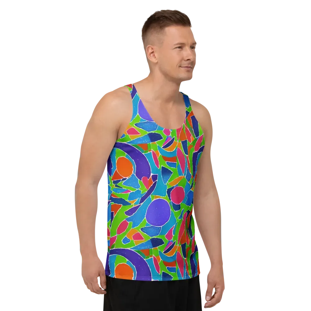 Vivid Fragments on Men's Tank Top — Right Front
