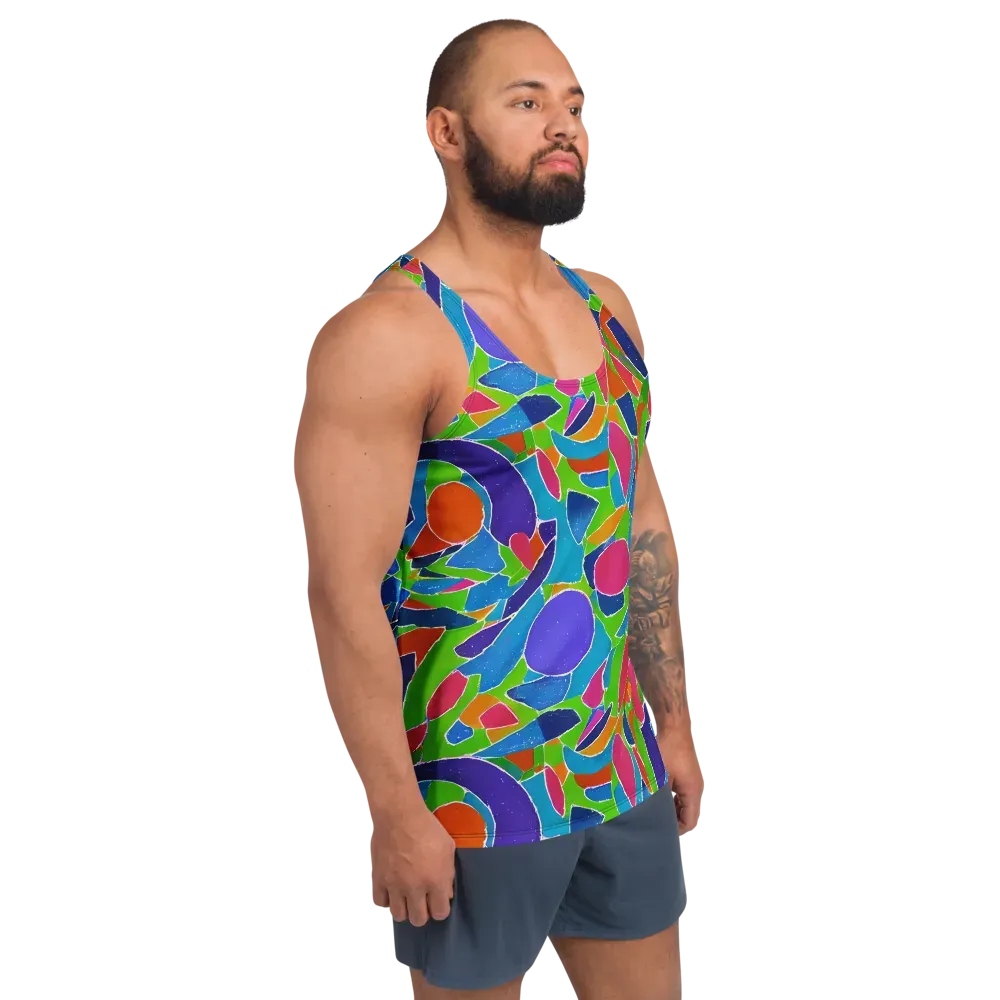 Vivid Fragments on Men's Tank Top — Right Front