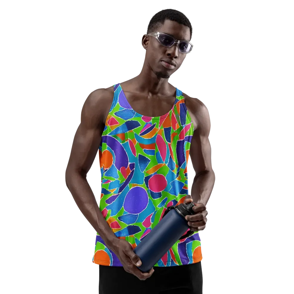 Vivid Fragments on Men's Tank Top — Front