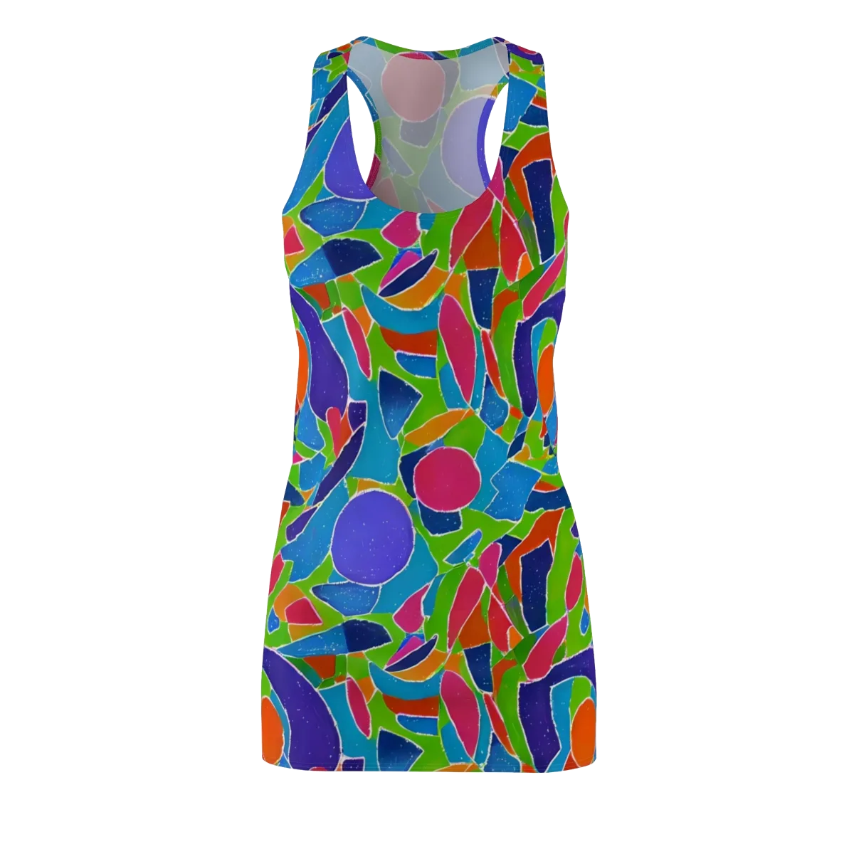 Vivid Fragments on Racerback Dress — Front